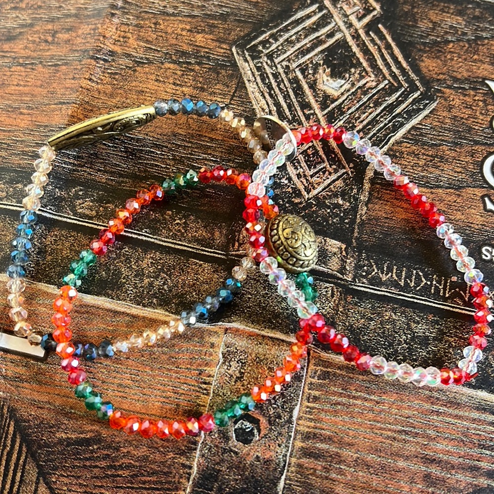 colorful bracelets set